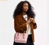  Túi Tote Coach Mollie Tote Bag 25 In Signature Canvas With Charms Powder Pink CER24 