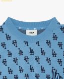  Áo Sweat MLB Classic Monogram Front Pattern Jacquard Overfit Man-to-Man LA 3AMTM0334 