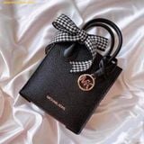  Túi Đeo Chéo Michael Kors Mercer Extra-Small Pebbled Leather Crossbody Bag 35S1GM9T0L Đen 