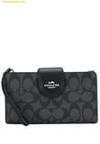  Ví Dài Coach Tech Wallet In Colorblock Signature Canvas - Black C2874 