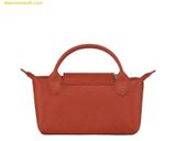  Túi Longchamp Le Pliage City Small Top Handle Pouch Terracotta Size Mini (Da) 