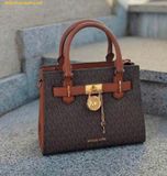  Túi Xách Michael Kors Hamilton Small Logo Satchel Brown 35F1GHMS1B 