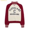  Áo Khoác Cardigan MLB Varsity Cleveland Guardians 3FKCV0134-45WIS Màu Đỏ 