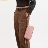  Túi Đeo Vai Coach Plaza Bag In Signature Canvas Brass Melon Pink 