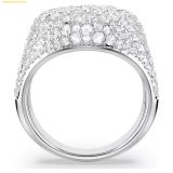  Nhẫn Swarovski Meteora cocktail ring White, Rhodium plated 5689425 