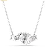  Dây Chuyền Swarovski Matrix pendant Baguette cut, Knot, White, Rhodium plated 5728553 