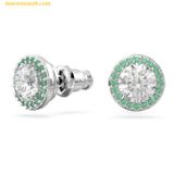  Bông Tai, Khuyên Tai Swarovski Constella Pave Round Halo Stud Earrings - Bạc 