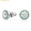  Bông Tai, Khuyên Tai Swarovski Constella Pave Round Halo Stud Earrings - Bạc 