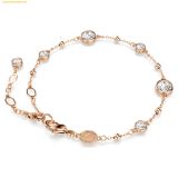  Lắc Tay Swarovski Imber bracelet Round cut, White, 18K rose gold finish 5730677 