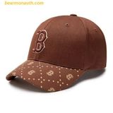  Mũ Lưỡi Trai MLB Diamond Monogram Point Ball Cap Boston Red Sox 3ACPM093N-43BRD - Nâu 