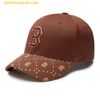 Mũ Lưỡi Trai MLB Diamond Monogram Point Ball Cap Boston Red Sox 3ACPM093N-43BRD - Nâu