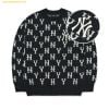 Áo Sweater Len MLB Classic Monogram Overfit Sweater Pullover NY (Black) 3AKPM0126-50BKS Đen