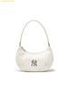 Túi Đeo Vai MLB Classic Monogram Embossed New York Yankees Hobo Bag 3ABQM016N-50CRS Trắng