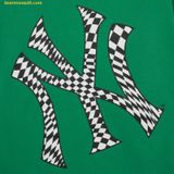  Áo Phông MLB Checkerboard Clipping Logo Overfit Short Sleeve T-Shirt NY 3ATSO0233-50GND 