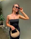  Túi Xách JW PEI Orla Weave Handbag Màu Nude da 