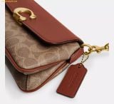  Túi Đeo Vai COACH Jet Shoulder Bag In Signature Canvas Tan Caramel CBA83 