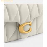  Túi Xách Coach Tabby 20 Quilted Chain Shoulder Bag CP149 Trắng Cream 