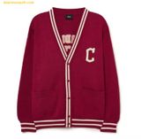  Áo Khoác Cardigan MLB Varsity Cardigan 3AKCV0134-45WIS Đỏ 
