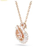  Dây Chuyền, Vòng Cổ Swarovski Swan pendant Mixed cuts, Swan, Pink 5732414 
