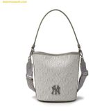  Túi Đeo Chéo MLB Korea Classic Mono Jacquard Bucket Bag New York Yankees Grey 3ABML024N-50CGL 