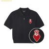 Áo Polo Crop MLB Women's Heart Crop Fit Collar T-Shirt NY (Black) 3FPQH0243-50BKS Đen
