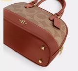  Túi Xách Coach Sabrina Satchel Bag In Signature Canvas Caramel CAS19 