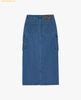  Chân Váy Bút Chì MLB Denim Midi Basic Small Logo - 3FDSB0244-50INS 