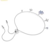  Vòng Tay, Lắc Tay Swarovski Magic bracelet Snowflake, Blue, Rhodium plated 5734244 