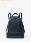  Balo Mini Michael Kors Rhea Extra-Small Pebbled Leather Backpack 35T5SRAB0L Navy 