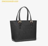  Túi Tote Michael Kors Jet Set Travel Extra Small Saffiano Leather Top-Zip Tote Bag 35T9GTVT0L Đen 