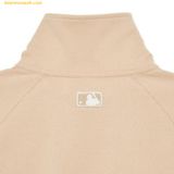  Áo Half-zip MLB Women's Medium Logo Crop Half-Zip Man-to-Man BOS L.Sand 3FMTB0731-43SAL 
