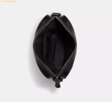  Túi Đeo Chéo Nam Coach Houston Flight Bag In Signature Leather 4009 Đen Logo Nỗi 