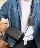  Túi Đeo Chéo Coach Axel Crossbody In Signature Canvas CJ674 Màu Đen Logo 