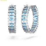  Khuyên Tai, Bông Tai Swarovski Matrix hoop earrings 5659037 Blue 