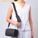  Túi Đeo Chéo Coach Axel Crossbody In Signature Canvas CJ674 Màu Đen Logo 