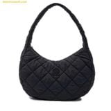  Túi Đeo Chéo Chần Bông MLB Quilted Hobo Bag Large New York Yankees Black 3ABQL0936-50BKS Đen 