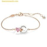  Vòng Tay , Lắc Tay Swarovski Connexus Braceletmixed Cuts, Heart, Pink, Mixed Metal Finish 5690038 