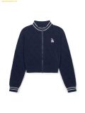  Áo Cardigan MLB Women's Classic Monogram Chenille Zip-Up Cardigan LA (Navy) 3FKCM0344-07NYS - Navy 