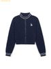  Áo Cardigan MLB Women's Classic Monogram Chenille Zip-Up Cardigan LA (Navy) 3FKCM0344-07NYS - Navy 