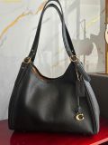  Túi Đeo Vai Coach Lori Soft Pebble Leather Shoulder Bag Black C4824 