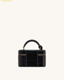  Túi Đeo Chéo Dạng Cốp JW PEI Cleo Box Shape Top Handle Bag - Black Croc 