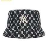  Mũ Bucket MLB Classic Monogram Bucket Hat NY (Black) 3AHTFF02N-50BKS 