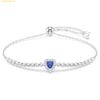  Lắc Tay Swarovski One bracelet Mixed cuts, Heart, Blue, Rhodium plated 5743019 
