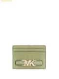 Ví Thẻ Michael Kors Large Reed grained leather card holder Light Sage Green 35S3G6RD3L 