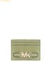  Ví Thẻ Michael Kors Large Reed grained leather card holder Light Sage Green 35S3G6RD3L 
