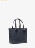 Túi Tote Michael Kors Very small Jet Set Travel tote bag with top zip closure and logo Navy Blue 35T9STVT0B 