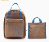  Balo MLB Basic Big Luxe Picnic Bag 7ABKB054N (Set gồm balo + túi tote) màu nâu 