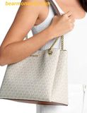  Túi Tote Michael Kors Soho Medium Signature Logo Tote Bag Vanila 