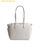  Túi Tote Michael Kors Marilyn Medium Tote Bag Signature Logo In Powder Blush Multi 35F5G6AT2B 