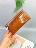  Ví Dài Michael Kors Carson Large Patent Crocodile Embossed Wallet Driftwood 35F5S2ZE3A 